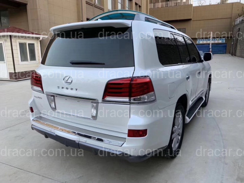 Обвес юбки бамперов F-SPORT для Lexus LX 570 рестайлинг 2012+, цвет белый артикул 8180