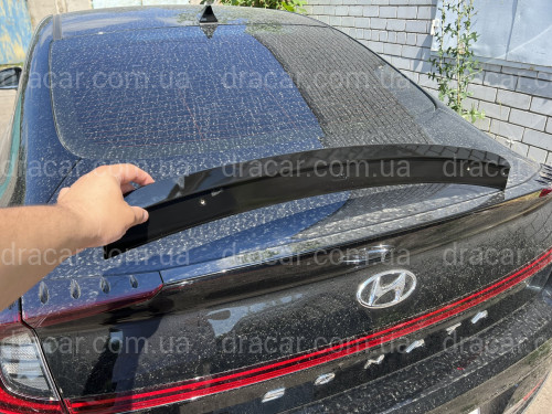 Спойлер лип Hyundai Sonata DN 2020-  ABS пластик, цвет черный глянец артикул 8096
