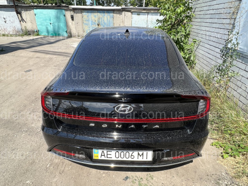 Спойлер лип Hyundai Sonata DN 2020-  ABS пластик, цвет черный глянец артикул 8096