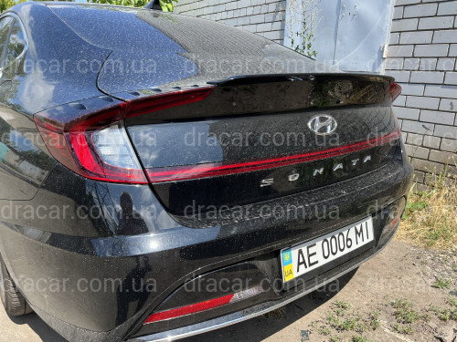 Спойлер лип Hyundai Sonata DN 2020-  ABS пластик, цвет черный глянец артикул 8096