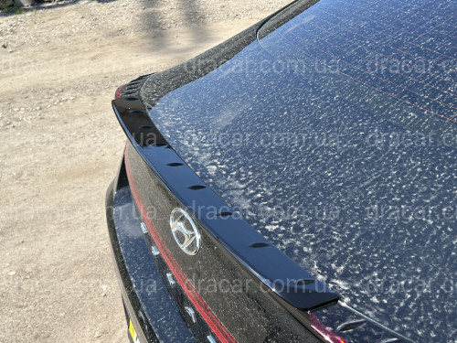 Спойлер лип Hyundai Sonata DN 2020-  ABS пластик, цвет черный глянец артикул 8096