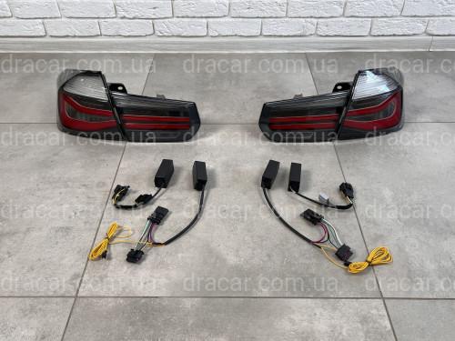 Задние LED фонари BMW 3 series F30 2012-2018 дымчатые, 4шт. артикул 8166