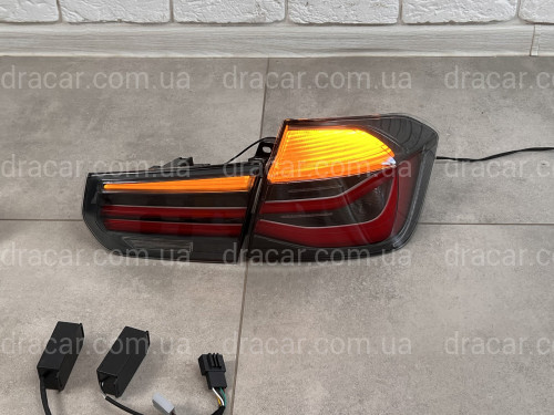 Задние LED фонари BMW 3 series F30 2012-2018 дымчатые, 4шт. артикул 8166
