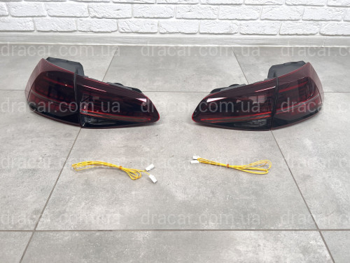 Задние LED фонари стопы Volkswagen Golf 7 хетчбек 2012-2016 артикул 8161