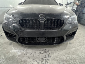 Передний бампер с ноздрями в стиле M5 F90 G30  для BMW 5 Series F10 F11 2010-2016