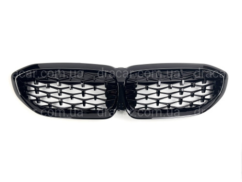 Решетка радиатора Diamond black BMW 3 Series G20 G21 2019-2022 черный глянец артикул 8216