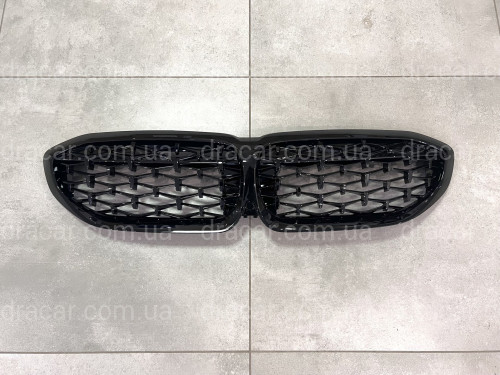 Решетка радиатора Diamond black BMW 3 Series G20 G21 2019-2022 черный глянец артикул 8216