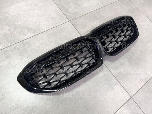 Решетка радиатора Diamond black BMW 3 Series G20 G21 2019-2022 черный глянец артикул 8216