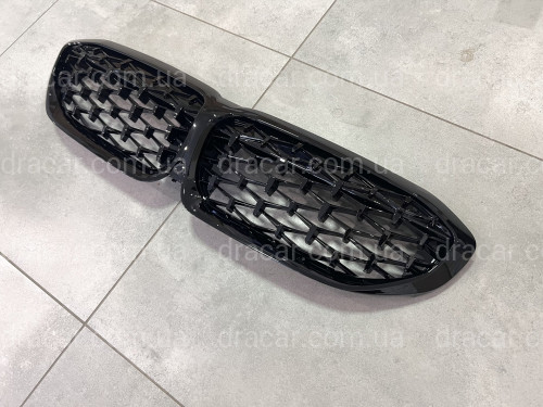 Решетка радиатора Diamond black BMW 3 Series G20 G21 2019-2022 черный глянец артикул 8216