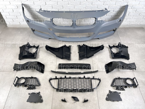 Передний бампер M Paket  BMW 3 Series F30 F31 2012-2018 (под омыватели / без отверстий под парктроники) артикул 7913