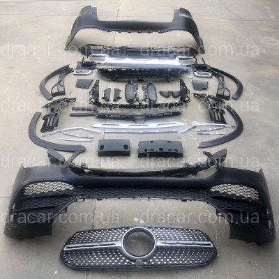 Обвес AMG Line Mercedes GLE V167 2019-2022  (решетка, передний / задний бампера) артикул 8238