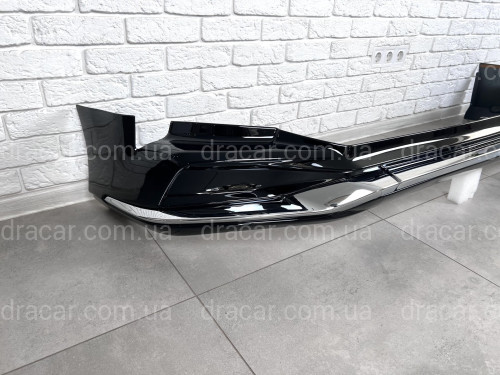 Обвес юбка переднего бампера Lexus LX 570 2015-2022 цвет черный 202 артикул 8256