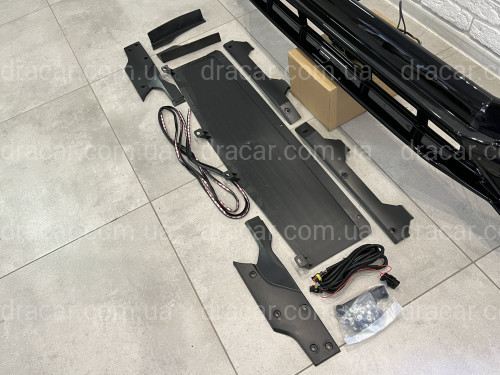 Юбка переднего бампера TRD Toyota Land Cruiser Prado 150 2017+ цвет черный артикул 7544