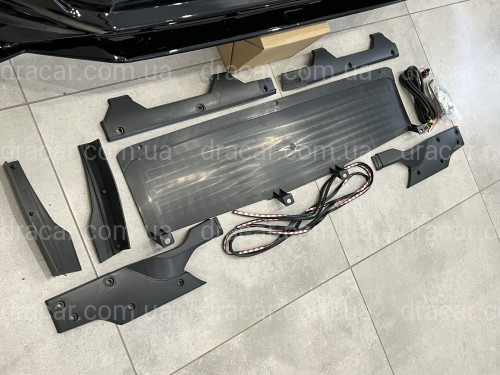 Юбка переднего бампера TRD Toyota Land Cruiser Prado 150 2017+ цвет черный артикул 7544