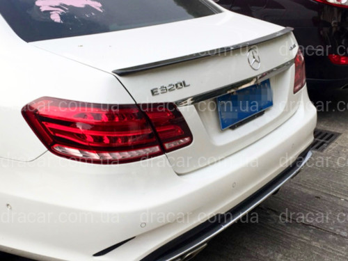 Спойлер лип на багажник Mercedes W212 2009-2016 ABS пластик, цвет черный глянец артикул 8367