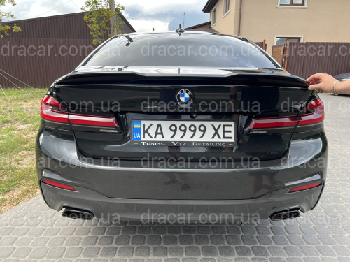 Спойлер лип Competition Style BMW 5 series G30 2017- ABS пластик, черный глянец артикул 8149