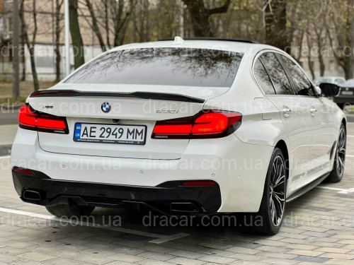 Диффузор накладка заднего бампера M-Performance BMW 5 series G30 2017- черный глянец артикул 8140