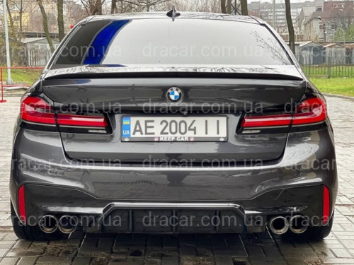 Диффузор накладка заднего бампера M5 style F90 для BMW 5 series G30 2017- К БАМПЕРУ М ПАКЕТ, черный глянец артикул 8141