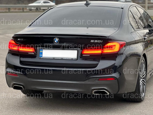 Диффузор накладка заднего бампера M-Performance для BMW 5 series G30 2017- серый глянцевый артикул 8215