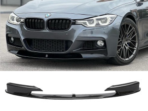 Юбка переднего бампера юбка M performance BMW 3 series F30 F31 2012-2018 абс пластик, черный глянец 