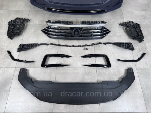 Передний бампер в сборе R-Line для Volkswagen Jetta 7 2018-2022 артикул 8342