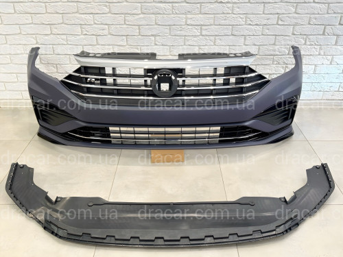Передний бампер в сборе R-Line для Volkswagen Jetta 7 2018-2022 артикул 8342