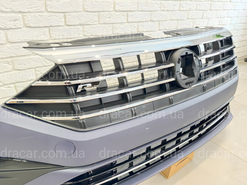 Передний бампер в сборе R-Line для Volkswagen Jetta 7 2018-2022 артикул 8342