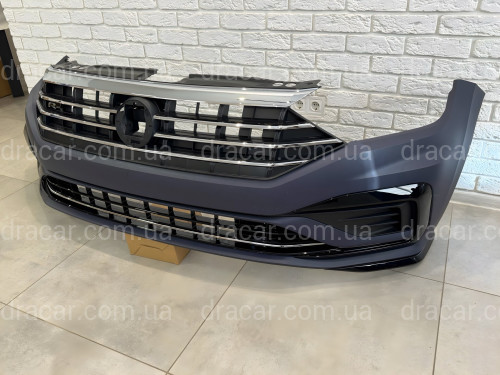 Передний бампер в сборе R-Line для Volkswagen Jetta 7 2018-2022 артикул 8342