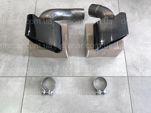 Насадки на выхлопные трубы BLACK M Paket BMW X5 F15 2014-2018  артикул 8407