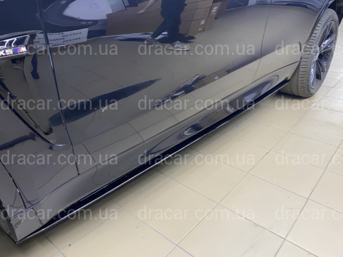 Лезвия под пороги M-Perfomance BMW X5 F15 2шт. черный глянец артикул 7895