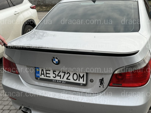 Спойлер лип багажника BMW series 5 E60 2004-2009 ABS пластик, цвет черный глянец артикул 8356