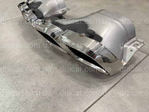 Насадки на выхлопные трубы AMG C63 Mercedes Benz С Class W205 2019-2021 хром артикул 8412