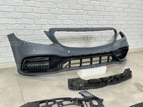 Бампер передний Mercedes C-class W205 в стиле C63 AMG рестайлинг 2019-2021 артикул 8449