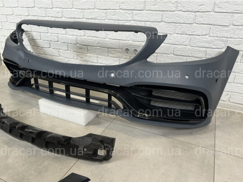 Бампер передний Mercedes C-class W205 в стиле C63 AMG рестайлинг 2019-2021 артикул 8449