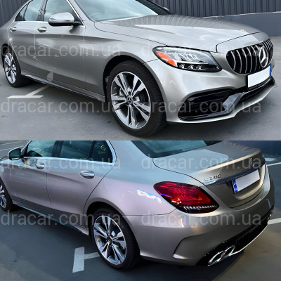 Комплект обвеса стиль AMG C63 рестайлинг 2019+ для Mercedes C Class W205 2014-2021 артикул 8441
