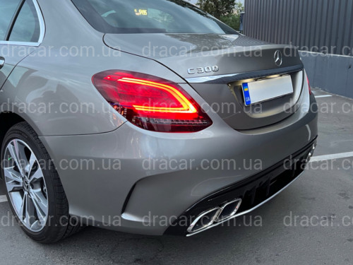 Комплект обвеса стиль AMG C63 рестайлинг 2019+ для Mercedes C Class W205 2014-2021 артикул 8441