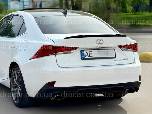 Спойлер лип багажника Lexus IS 2013-2020 ABS пластик, цвет черный глянец артикул 8085