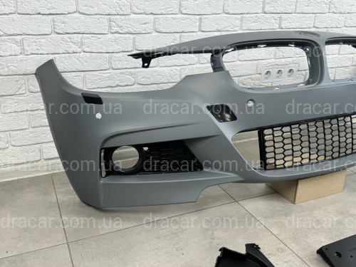 Передний бампер M Paket BMW 3 Series F30 F31 2012-2018 (под омыватели / с отверстиями под парктроники) артикул 8493