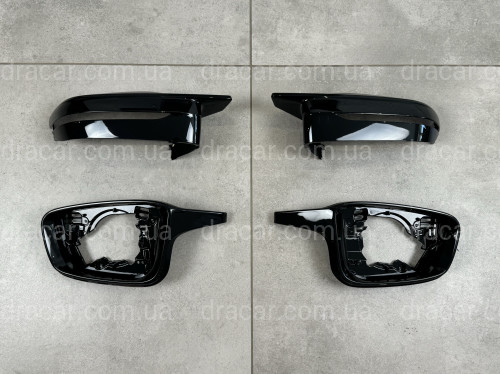 Корпуса зеркал M LOOK BMW G11 G12 G14 G15 G16 G20 G21 G22 G23 G26 G30 G31 G32 черный глянец V2 артикул 8489