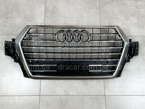 Решетка радиатора Audi Q7 4M 2015-2019 темно-серая с серым 4M0 853 651 Q RN4 артикул 8569