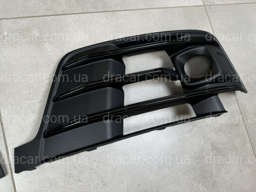 Решетки бампера S-Line ПОД РАДАРЫ Audi Q7 4M 2015-2019 черные 2шт, левая 4M0 807 681 / правая 4M0 807 682  артикул 8572