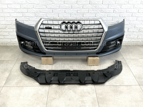 Бампер передний в сборе S-Line ПОД РАДАРЫ Audi Q7 4M 2015-2019 артикул 8574
