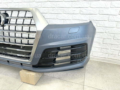 Бампер передний в сборе S-Line БЕЗ РАДАРА Audi Q7 4M 2015-2019  артикул 8573