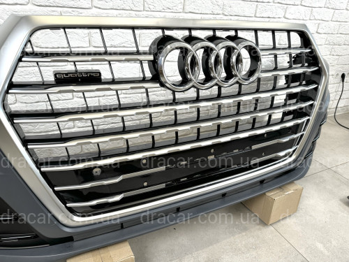 Бампер передний в сборе S-Line БЕЗ РАДАРА Audi Q7 4M 2015-2019  артикул 8573