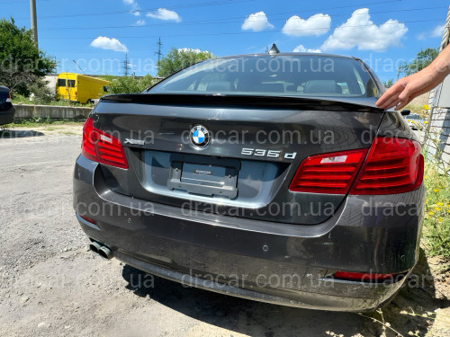 Спойлер лип на багажник BMW series 5 F10 2010-2016 ABS пластик, черный глянец артикул 8499