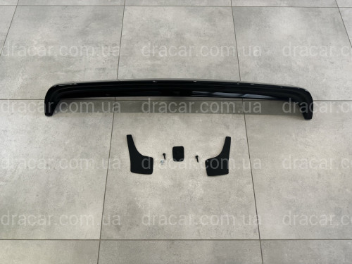 Спойлер козырек Mitsubishi Pajero Wagon 2000-2019 ABS пластик, цвет черный глянец артикул 8652