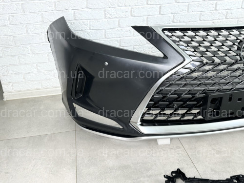 Бампер передний в сборе OEM Lexus RX 2019-2022 решетка под камеру артикул 8670