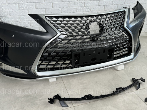 Бампер передний в сборе OEM Lexus RX 2019-2022 решетка под камеру артикул 8670
