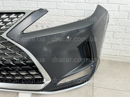 Бампер передний в сборе OEM Lexus RX 2019-2022 решетка под камеру артикул 8670
