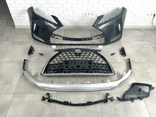 Бампер передний в сборе OEM Lexus RX 2019-2022 решетка под камеру артикул 8670